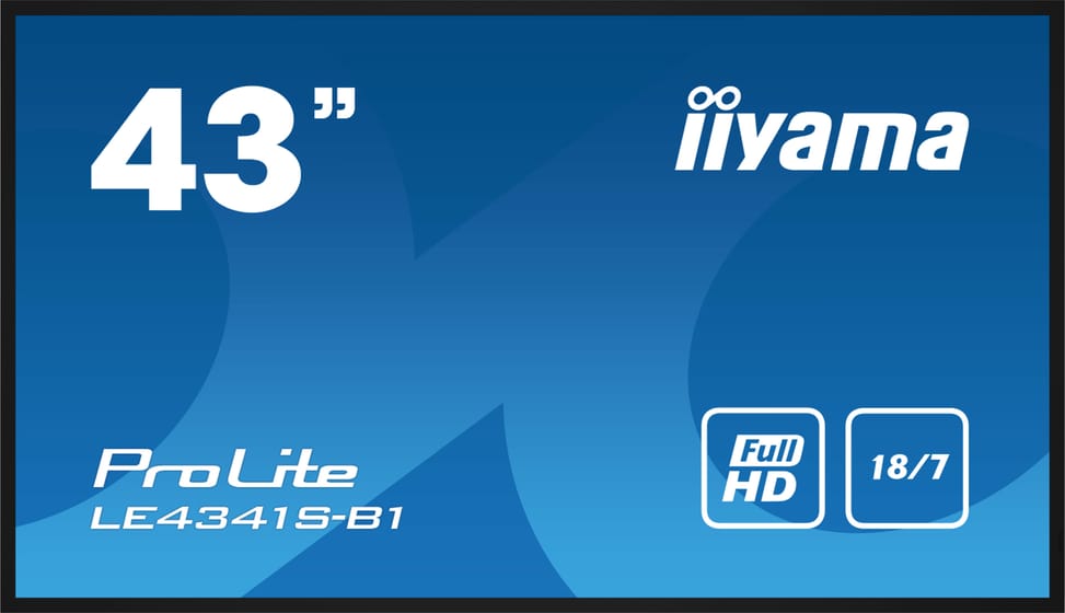 iiyama LE4341S-B1 affichage de messages Panneau plat de signalisation numérique 108 cm (42.5") LCD 350 cd/m² Full HD Noir 18/7 — image 1
