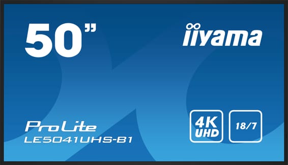 iiyama LE5041UHS-B1 affichage de messages Panneau plat de signalisation numérique 125,7 cm (49.5") LCD 350 cd/m² 4K Ultra HD
