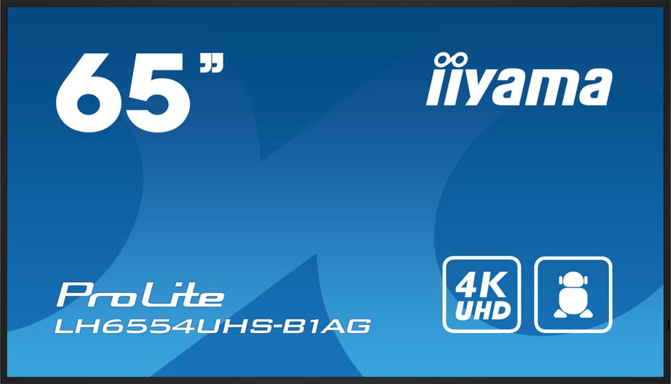 iiyama LH6554UHS-B1AG affichage de messages Panneau plat de signalisation numérique 165,1 cm (65") LCD Wifi 4K Ultra HD Noir — image 1