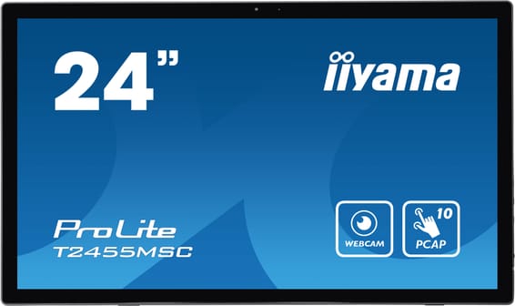 iiyama T2455MSC-B1 affichage de messages Panneau plat de signalisation numérique 61 cm (24") LED 400 cd/m² Full HD Noir Écran
