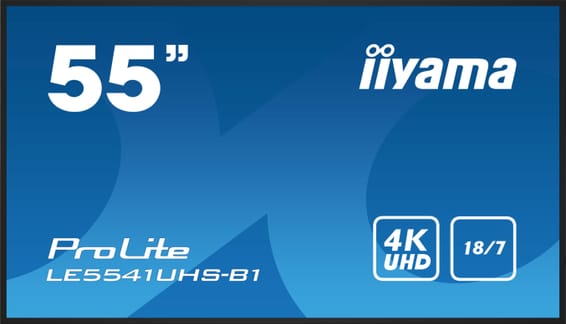 iiyama LE5541UHS-B1 affichage de messages Panneau plat de signalisation numérique 138,7 cm (54.6") LCD 350 cd/m² 4K Ultra HD