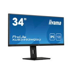 iiyama ProLite XUB3493WQSU-B5 écran plat de PC 86,4 cm (34") 3440 x 1440 pixels UltraWide Quad HD LED Noir (XUB3493WQSU-B5)