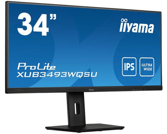 iiyama ProLite XUB3493WQSU-B5 écran plat de PC 86,4 cm (34") 3440 x 1440 pixels UltraWide Quad HD LED Noir (XUB3493WQSU-B5)