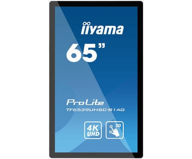 iiyama TF6539UHSC-B1AG affichage de messages Écran plat interactif 165,1 cm (65") LCD 500 cd/m² 4K Ultra HD Noir Écran tactile — image 2