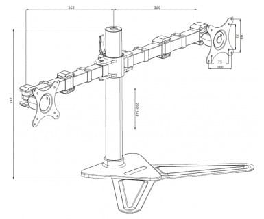 iiyama DS1002D-B1 support d'écran plat pour bureau 76,2 cm (30") Noir (DS1002D-B1) — image 8