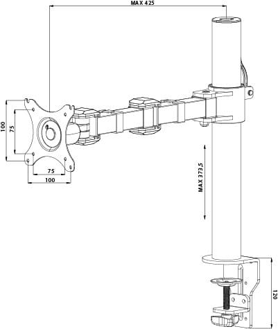 iiyama DS1001C-B1 support d'écran plat pour bureau 76,2 cm (30") Noir (DS1001C-B1) — image 3
