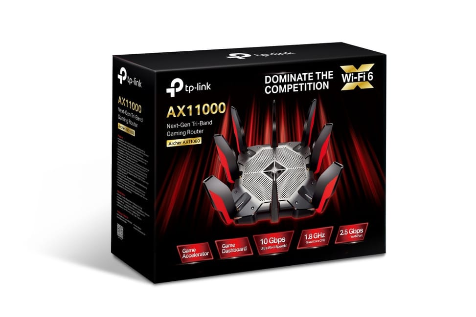 TP-Link Archer AX11000 routeur sans fil Gigabit Ethernet Tri-bande (2,4 GHz / 5 GHz / 5 GHz) Noir (ARCHER AX11000) — image 2