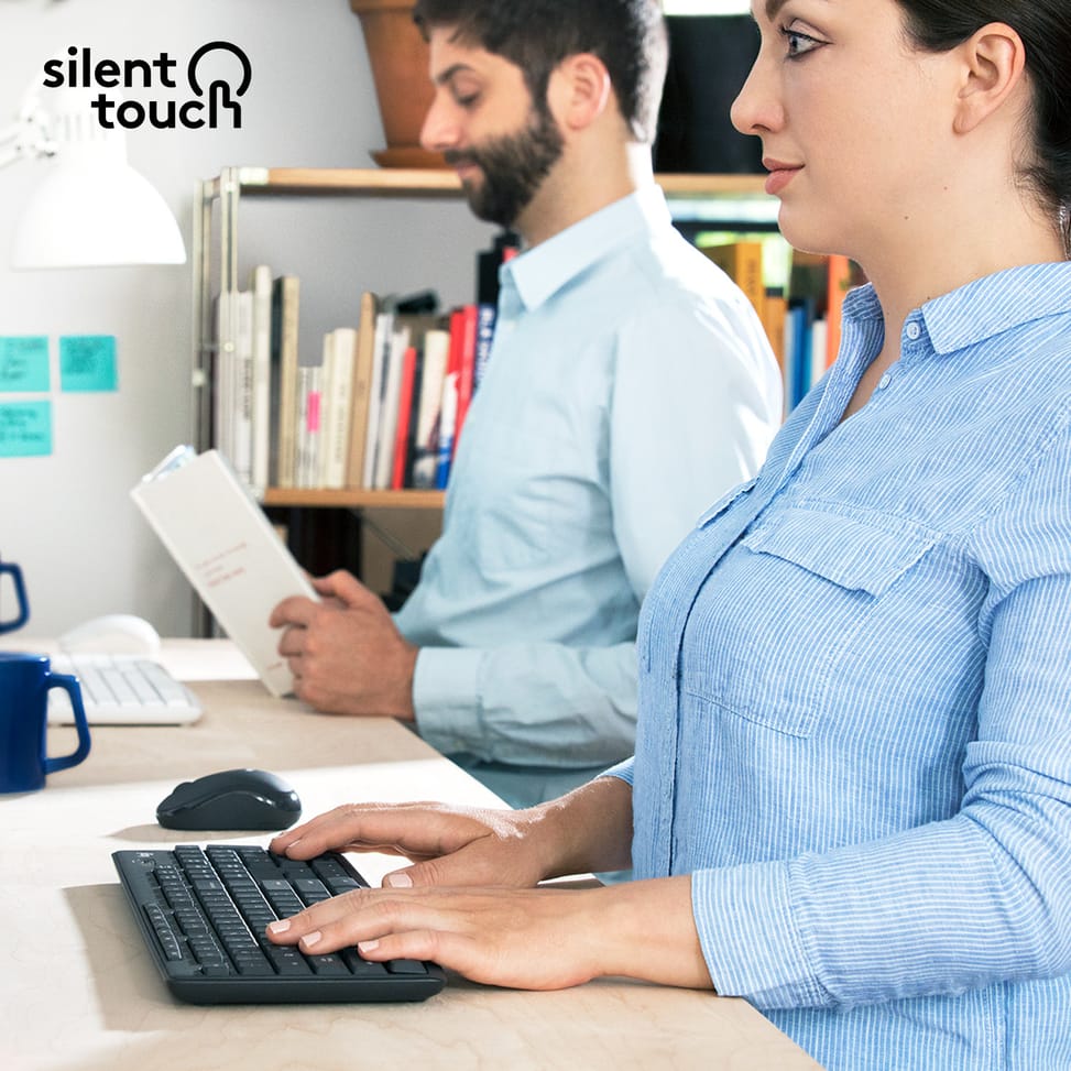 Logitech MK295 Silent Wireless Combo clavier Souris incluse USB QWERTY US International Graphite (920-009800) — image 2