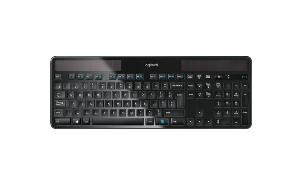 Logitech Wireless Solar Keyboard K750 clavier RF sans fil QWERTZ Allemand Noir (920-002916) — image 1