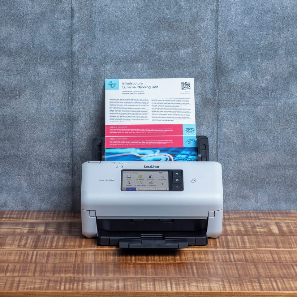 Brother ADS-4700W Chargeur automatique de documents + Scanner à feuille 600 x 600 DPI A4 Noir, Blanc (ADS4700WRE1) — image 8