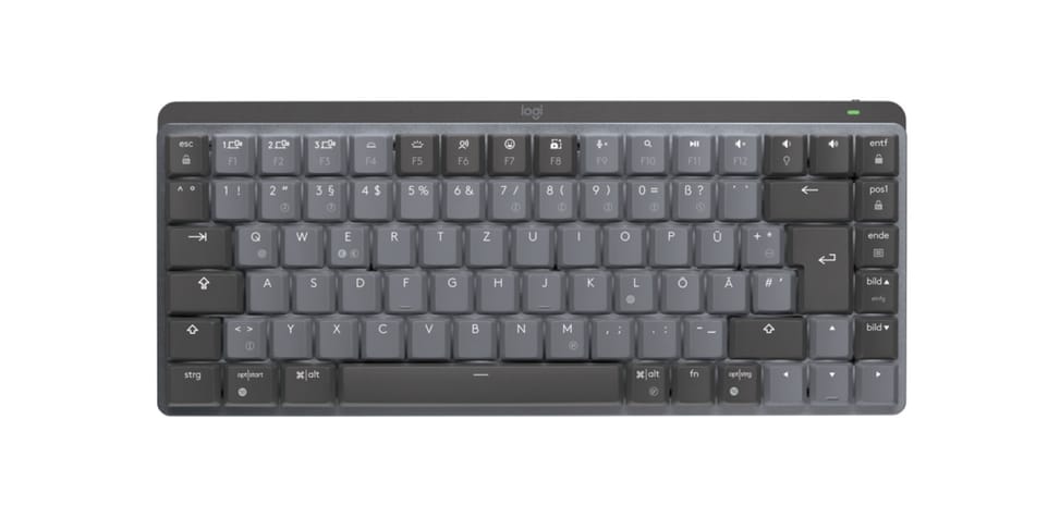 Logitech MX Mini Mechanical clavier RF sans fil + Bluetooth QWERTZ Allemand Graphite, Gris (920-010771) — image 1