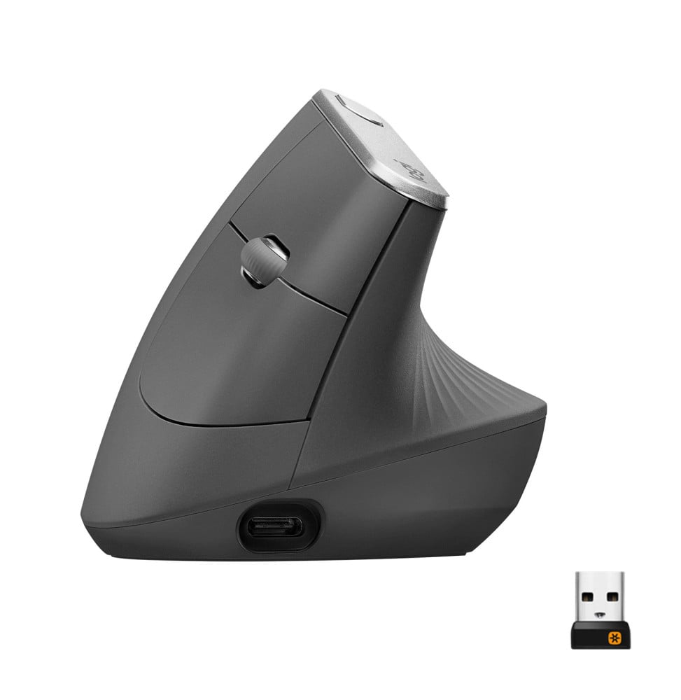 Logitech Souris ergonomique avancée MX Vertical MX Vertical Advanced Ergonimic Mouse, RF + Bluetooth + USB-C  (910-005448)