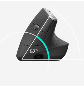 Logitech Souris ergonomique avancée MX Vertical MX Vertical Advanced Ergonimic Mouse, RF + Bluetooth + USB-C  (910-005448)