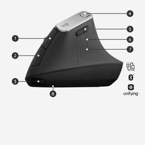 Souris sans fil ergonomique avancée Bluetooth Logitech MX Vertical (910-005448) — image 6