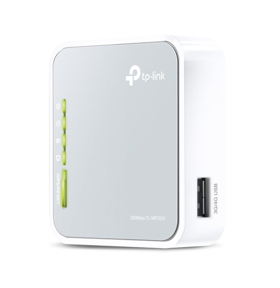 TP-Link TL-MR3020 routeur sans fil Fast Ethernet Monobande (2,4 GHz) 4G Argent, Blanc (TL-MR3020)