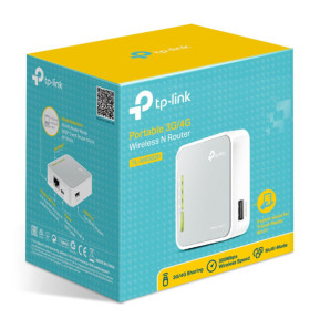 TP-Link TL-MR3020 routeur sans fil Fast Ethernet Monobande (2,4 GHz) 4G Argent, Blanc (TL-MR3020)
