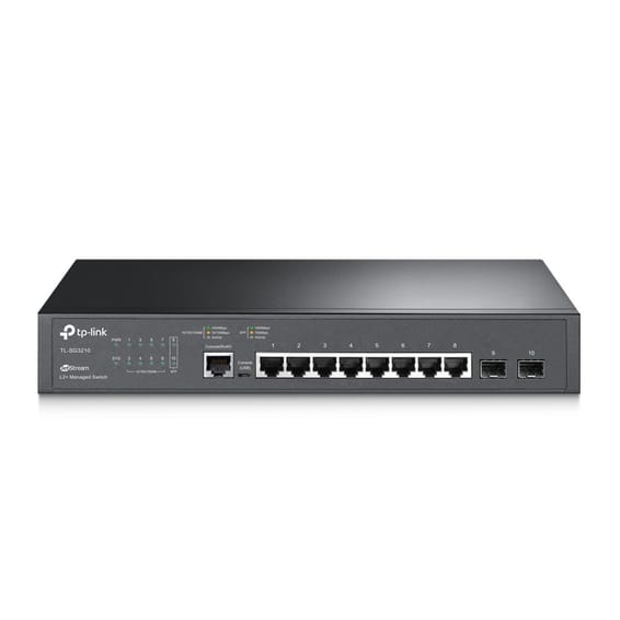 TP-Link TL-SG3210 commutateur réseau Géré L2/L3 Gigabit Ethernet (10/100/1000) 1U Noir (TL-SG3210)