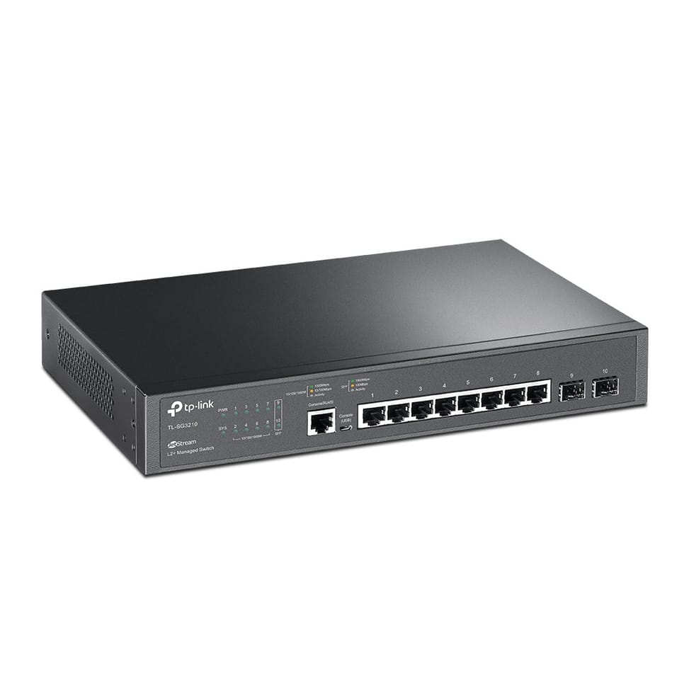 TP-Link TL-SG3210 commutateur réseau Géré L2/L3 Gigabit Ethernet (10/100/1000) 1U Noir (TL-SG3210) — image 2