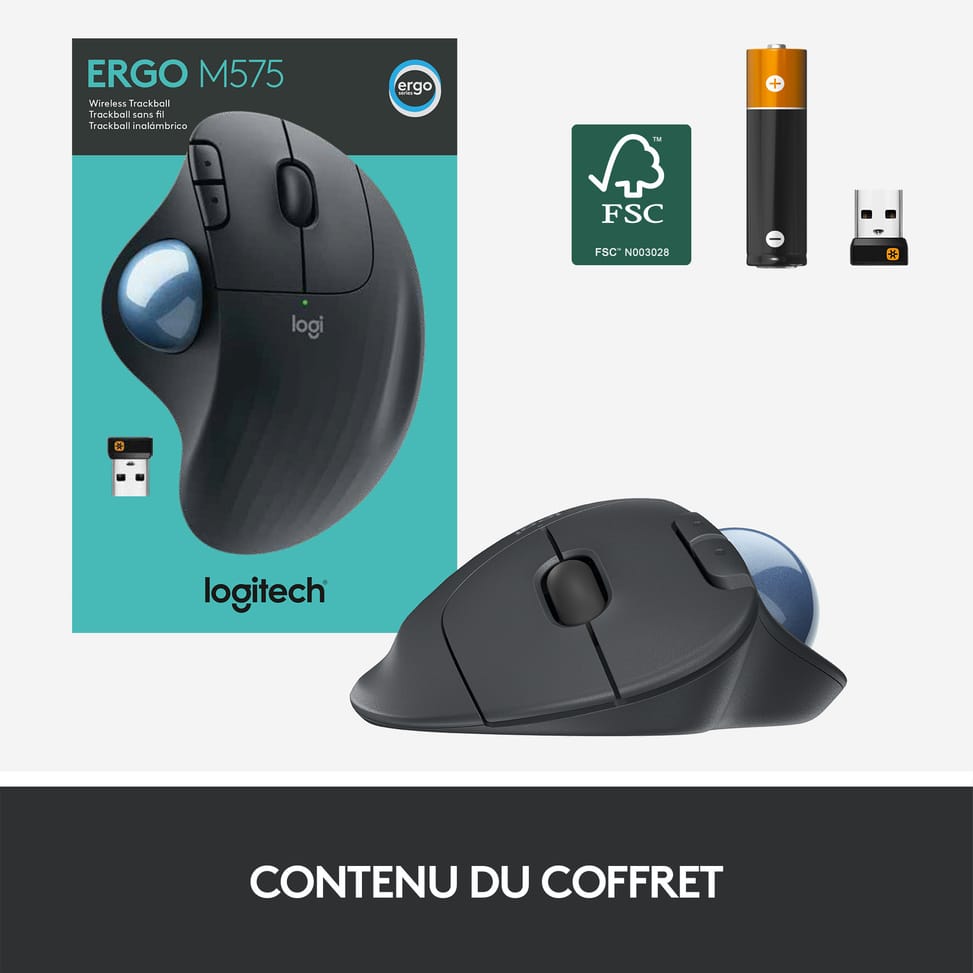 Logitech ERGO M575 Trackball 5 buttons, Bluetooth, Trackball, 400 - 2000 Dpi, 100 x 134 x 48 mm, 145 g (910-005872) — image 13