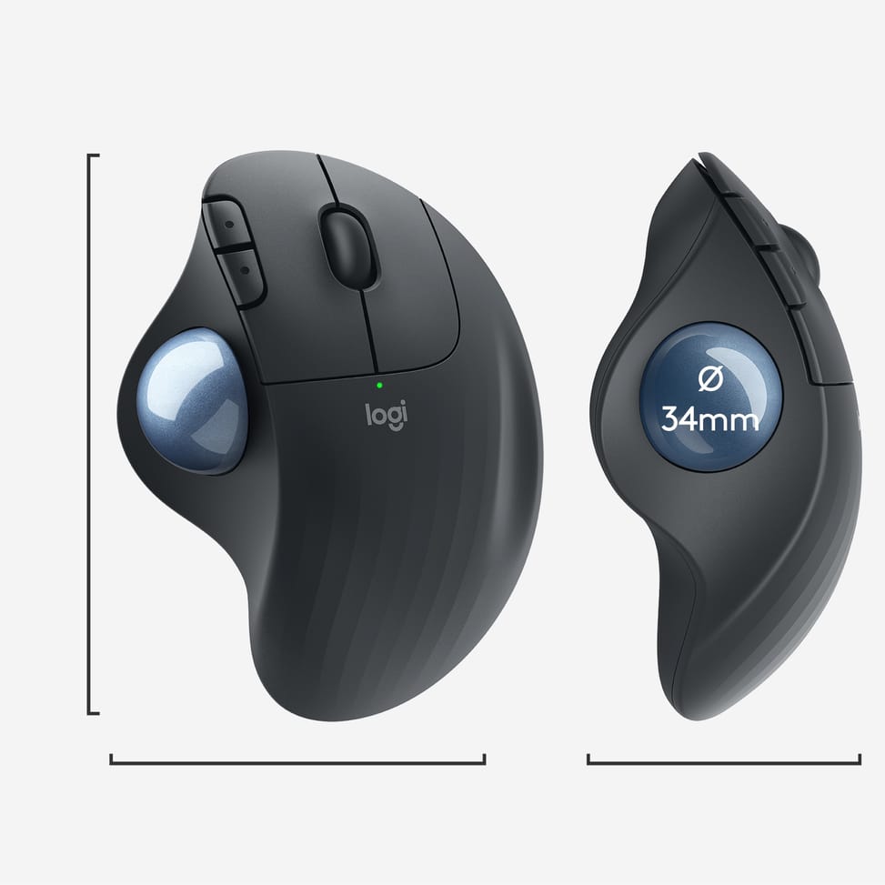 Logitech ERGO M575 Trackball 5 buttons, Bluetooth, Trackball, 400 - 2000 Dpi, 100 x 134 x 48 mm, 145 g (910-005872) — image 16