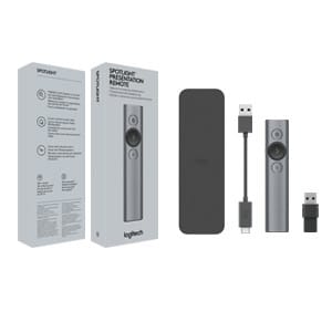 Logitech Spotlight télécommande Bluetooth/RF Gris (910-005166) — image 24