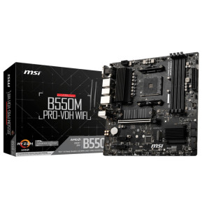 MSI B550M PRO-VDH WIFI carte mère AMD B550 Emplacement AM4 micro ATX (B550M PRO-VDH WIFI)