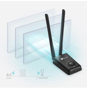 TP-Link TL-WN8200ND carte réseau WLAN 300 Mbit/s Adaptateur USB sans fil haute puissance 300Mbps  (TL-WN8200ND)