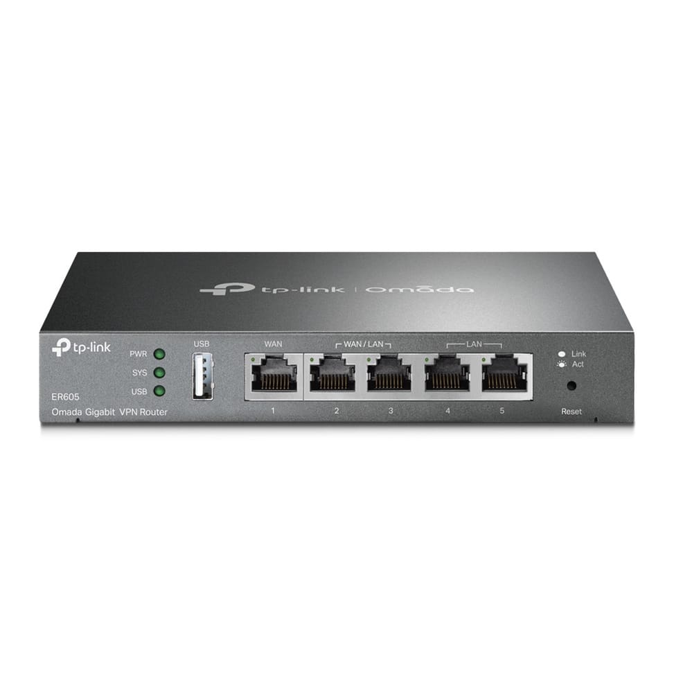 راوتر Gigabit Ethernet سلكي TP-Link ER605 v2 أسود (TL-ER605 V2) — صورة 1