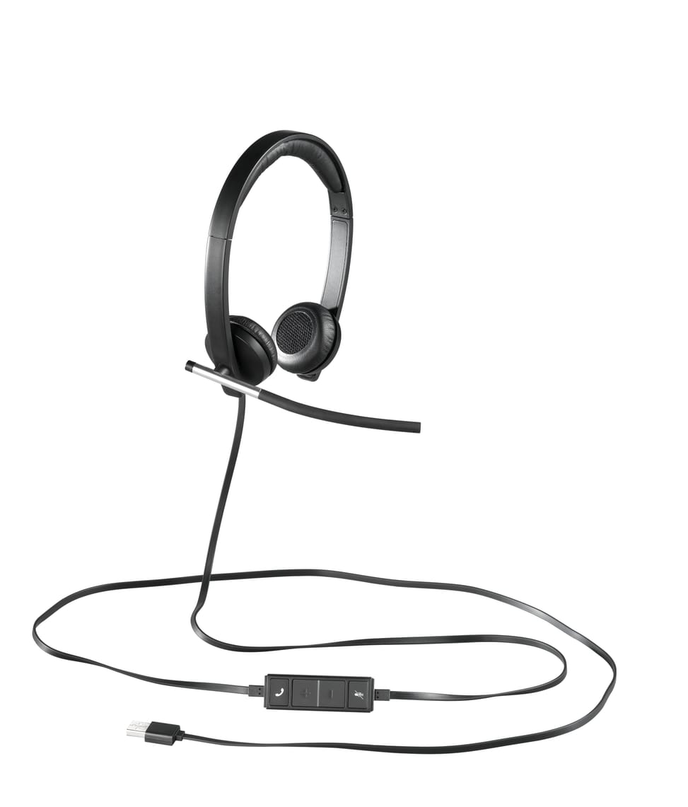 Logitech H650e Casque Avec fil Arceau Bureau/Centre d'appels USB Type-A Noir, Argent (981-000519) — image 2