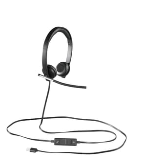 Logitech H650e Casque Avec fil Arceau Bureau/Centre d'appels USB Type-A Noir, Argent (981-000519) — image 2