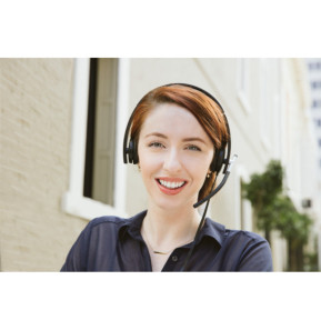 Logitech H650e Casque Avec fil Arceau Bureau/Centre d'appels USB Type-A Noir, Argent (981-000519)