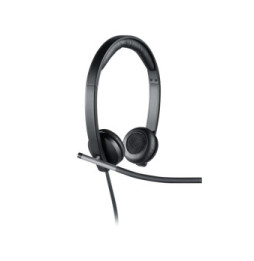 Logitech H650e Casque Avec fil Arceau Bureau/Centre d'appels USB Type-A Noir, Argent (981-000519)