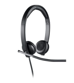 Logitech H650e Casque Avec fil Arceau Bureau/Centre d'appels USB Type-A Noir, Argent (981-000519) — image 5