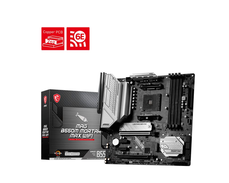 MSI MAG B550M MORTAR MAX WIFI AMD B550 Emplacement AM4 micro ATX (7C94-044R) — image 2