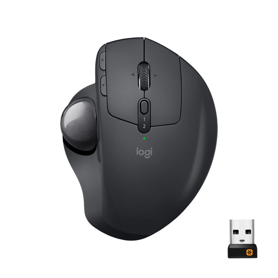 Logitech MX Ergo souris Droitier RF sans fil + Bluetooth Trackball 440 DPI (910-005179) — image 1