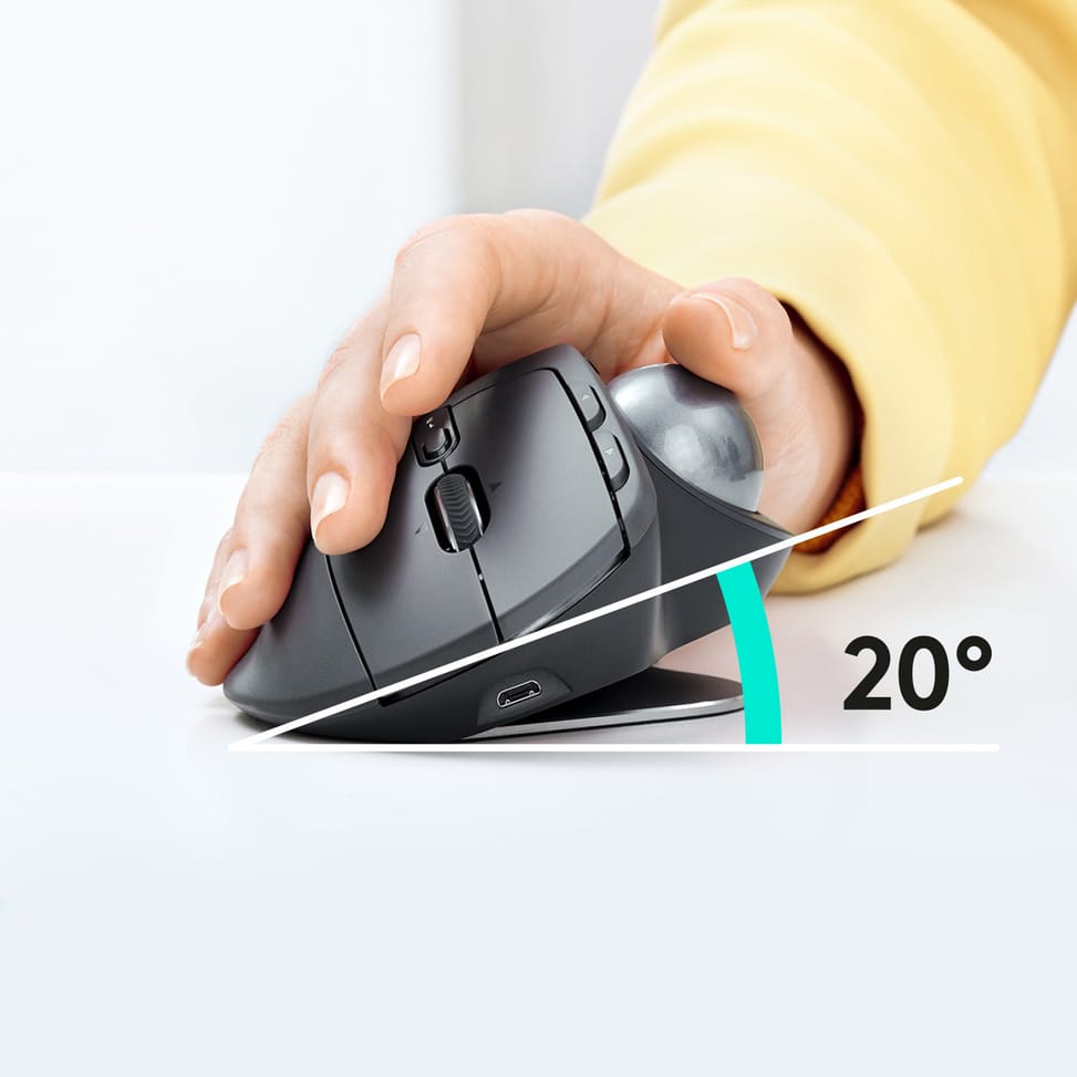 Logitech MX Ergo souris Droitier RF sans fil + Bluetooth Trackball 440 DPI (910-005179) — image 2