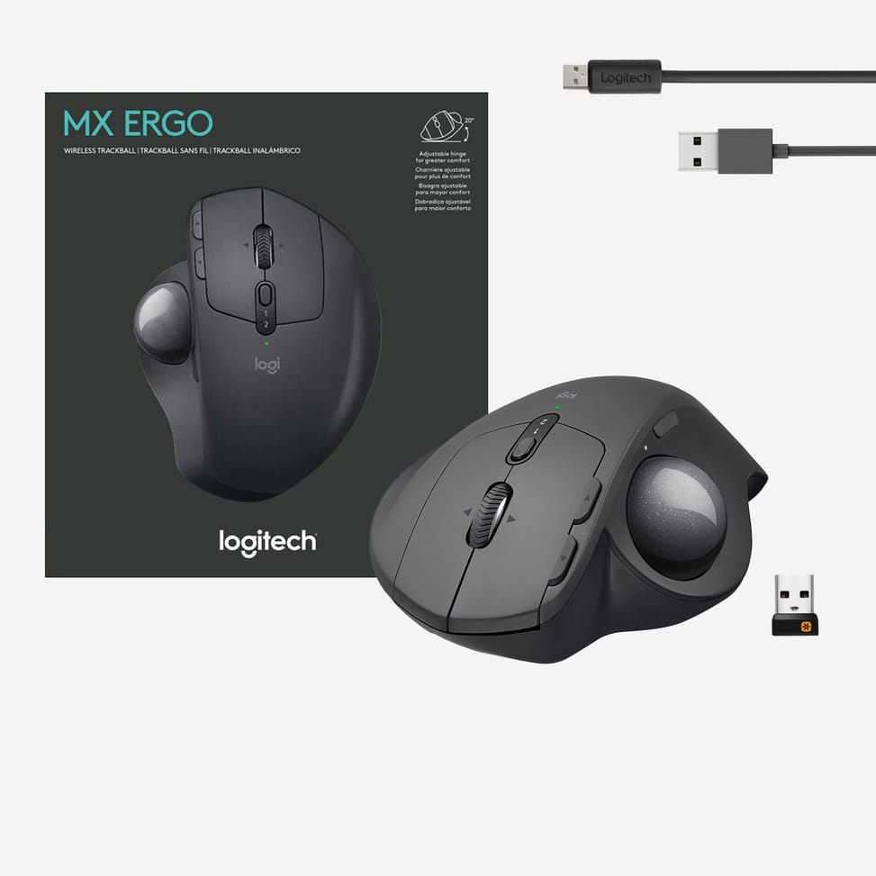 Logitech MX Ergo souris Droitier RF sans fil + Bluetooth Trackball 440 DPI (910-005179) — image 7