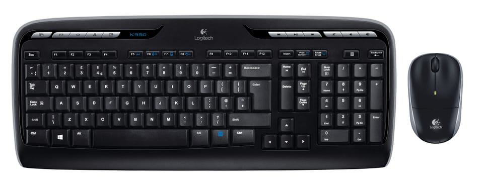 Logitech Wireless Combo MK330 clavier Souris incluse USB QWERTY US International Noir (920-003989) — image 1