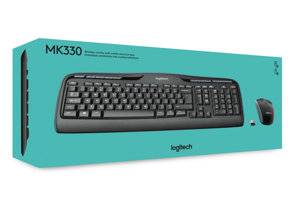 Logitech Wireless Combo MK330 clavier Souris incluse USB QWERTY US International Noir (920-003989) — image 5