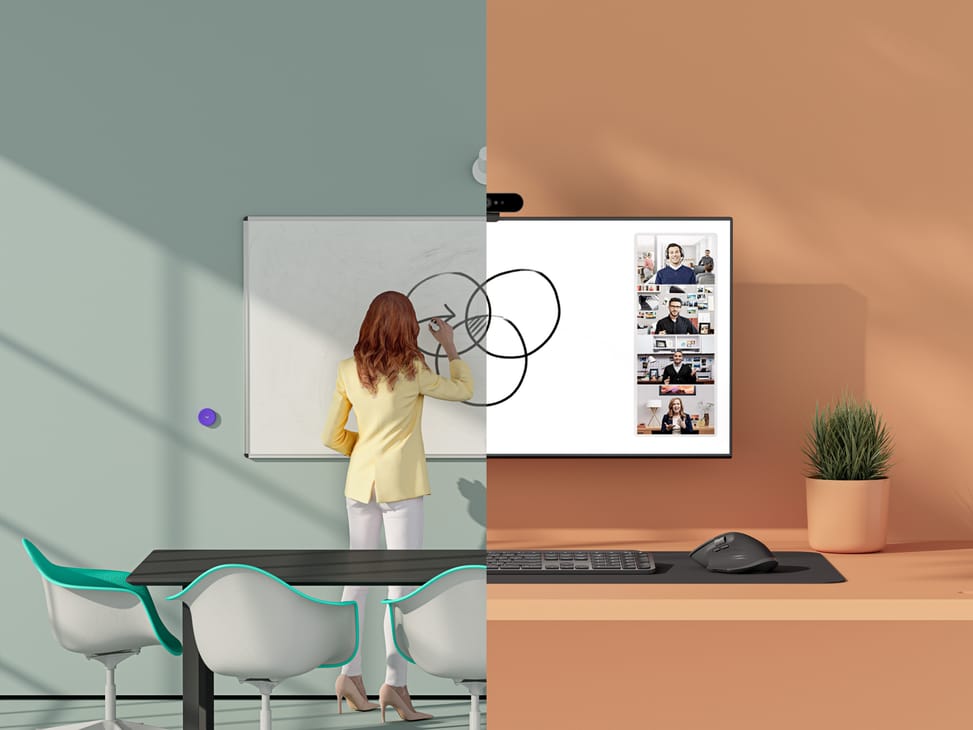 كاميرا سبورة Logitech Scribe أبيض 1920 x 1080 بكسل 15 لقطة/ثانية 1080p, 119 x 573 x 149 مم, 1.1 kg (960-001332) — صورة 8