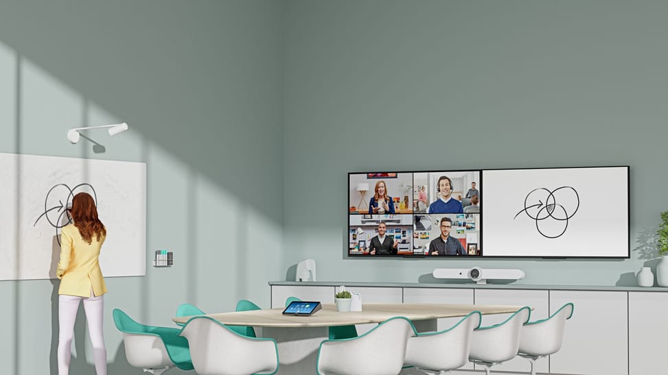 كاميرا سبورة Logitech Scribe أبيض 1920 x 1080 بكسل 15 لقطة/ثانية 1080p, 119 x 573 x 149 مم, 1.1 kg (960-001332) — صورة 9