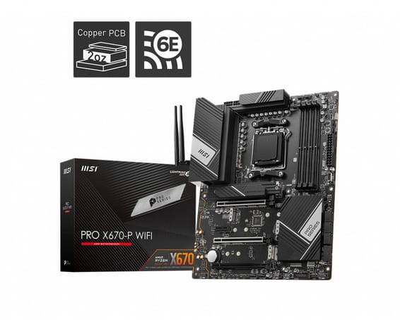 MSI PRO X670-P WIFI carte mère AMD X670 Emplacement AM5 ATX (PRO X670-P WIFI)