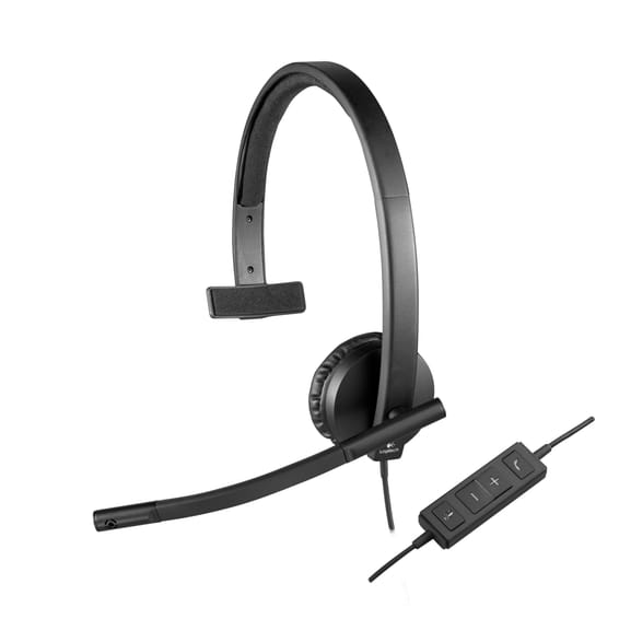 Logitech H570e Casque Avec fil Arceau Bureau/Centre d'appels USB Type-A Noir (981-000571)