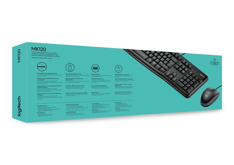 Logitech Desktop MK120 clavier Souris incluse USB QWERTY Noir Desktop MK120, NSEA & EER (920-002562) — image 14