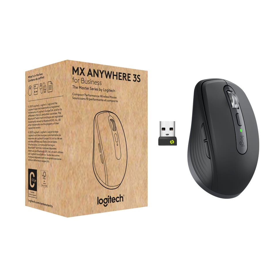 Logitech MX Anywhere 3S for Business souris Droitier RF sans fil + Bluetooth Laser 8000 DPI (910-006958) — image 1