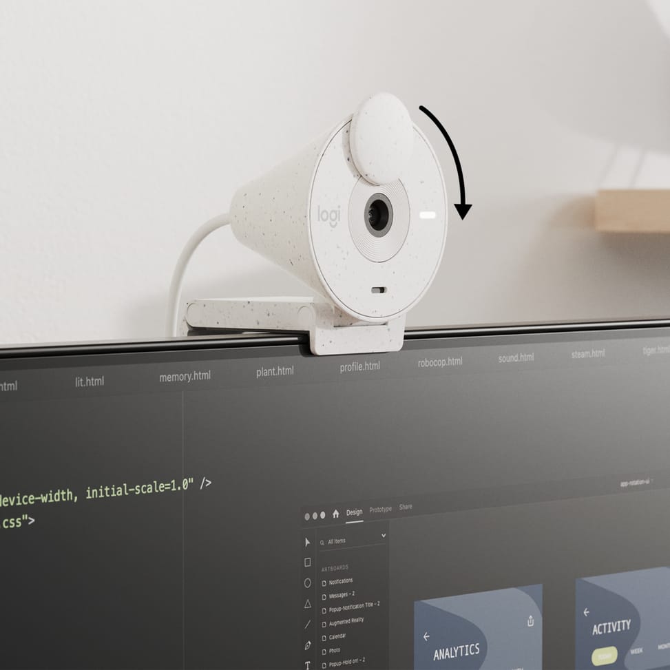 Logitech Brio 300 webcam 2 MP 1920 x 1080 pixels USB-C Blanc (960-001442) — image 6