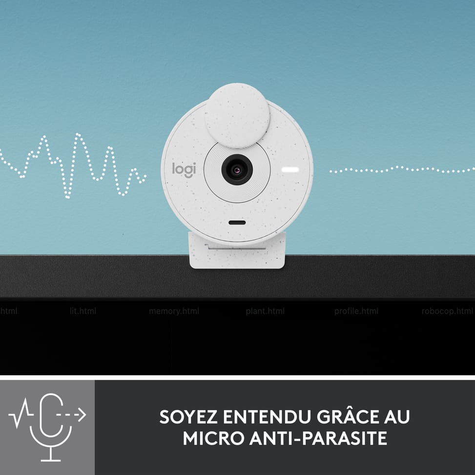 Logitech Brio 300 webcam 2 MP 1920 x 1080 pixels USB-C Blanc (960-001442) — image 10