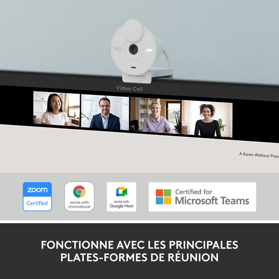 Logitech Brio 300 webcam 2 MP 1920 x 1080 pixels USB-C Blanc (960-001442) — image 13