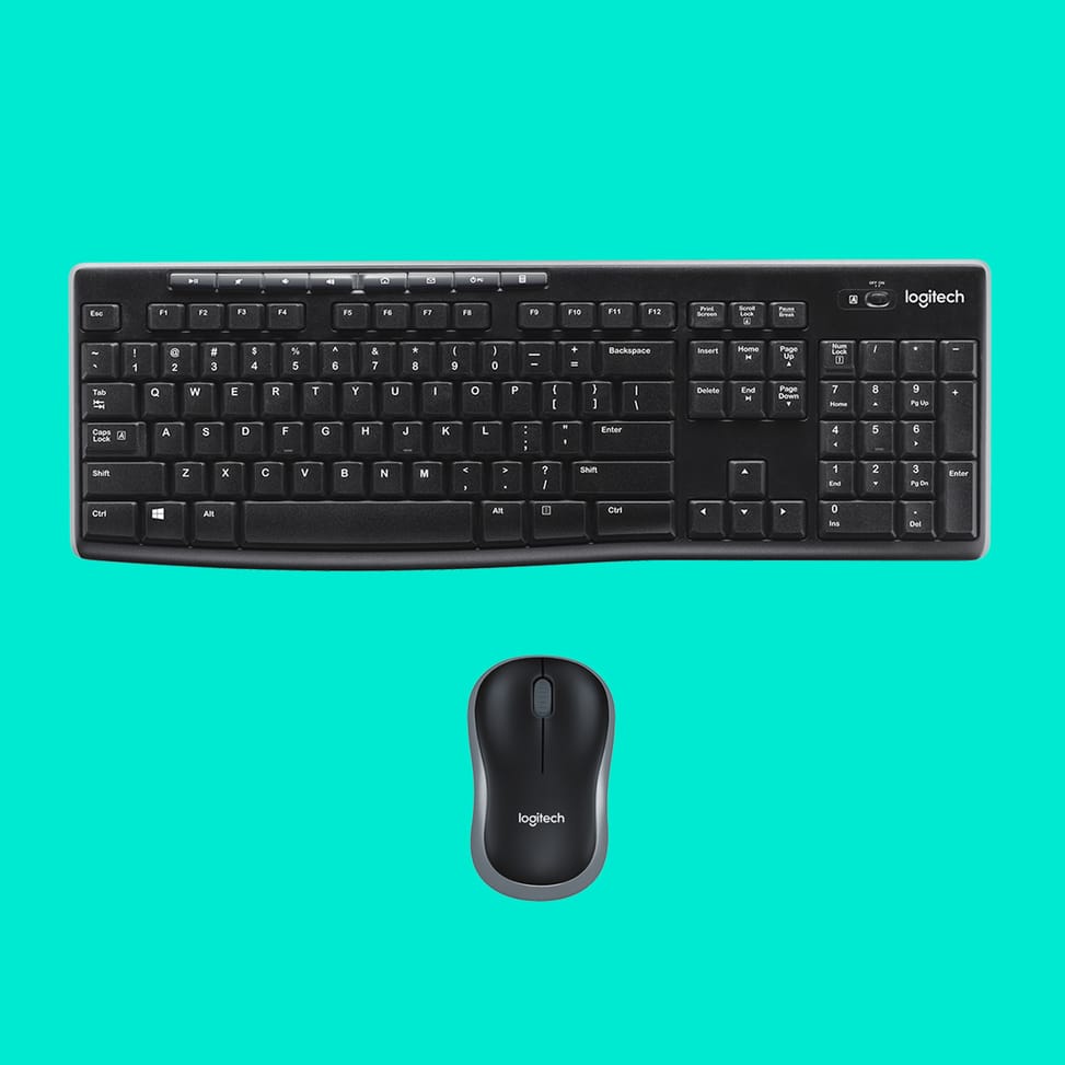 Logitech Wireless Combo MK270 clavier Souris incluse RF sans fil QWERTY US International Noir, Argent (920-004508) — image 6