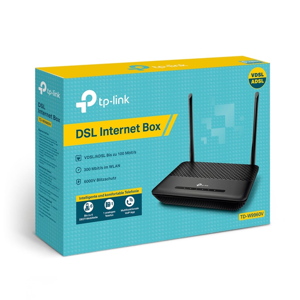 TP-Link TD-W9960V routeur sans fil Gigabit Ethernet Monobande (2,4 GHz) Noir (TD-W9960V (DE)) — image 3